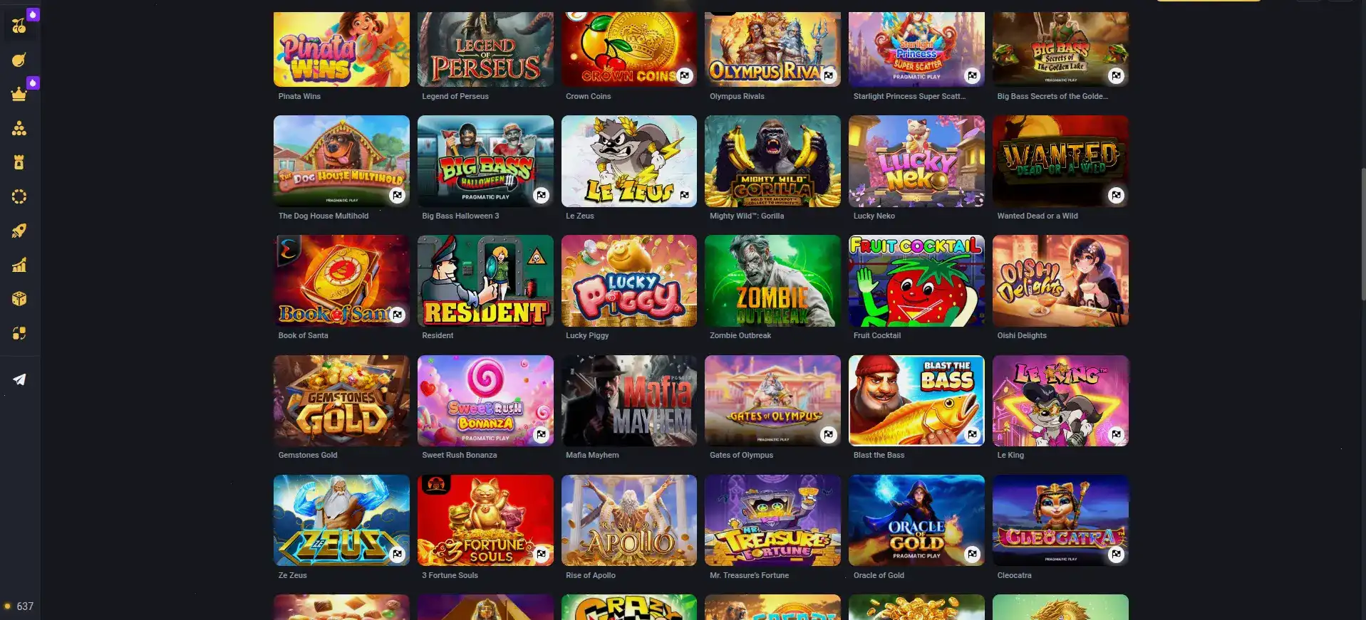 Vulkan casino интерфейс слотов